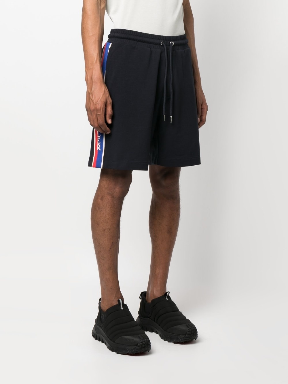 logo-stripe track shorts - 3