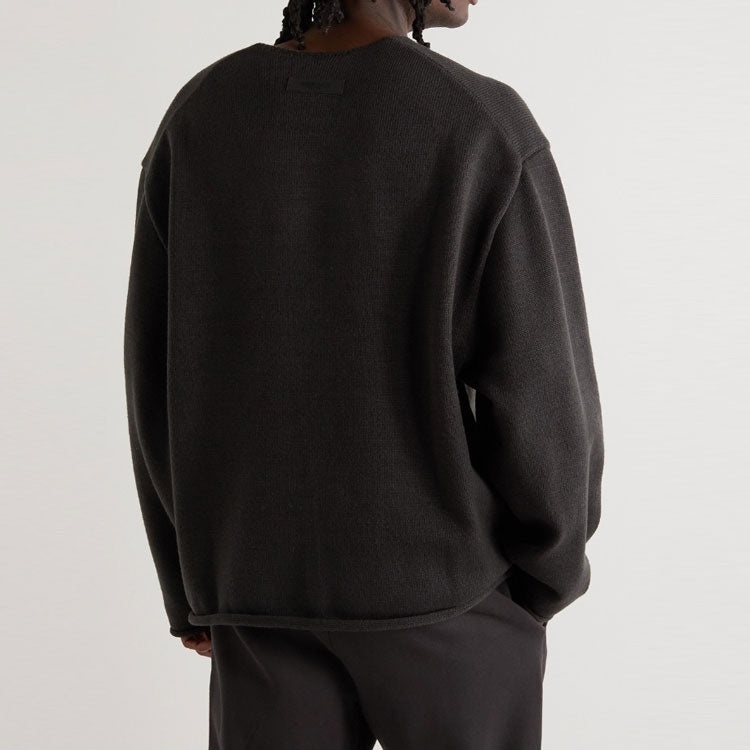 Fear of God Essentials SS22 Raw Edge Sweater Iron 1977 FOG-SS22-010 - 4