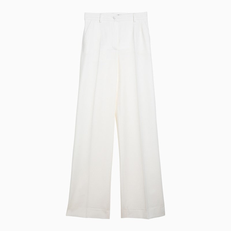 Dolce&Gabbana White Wool Trousers Women - 1