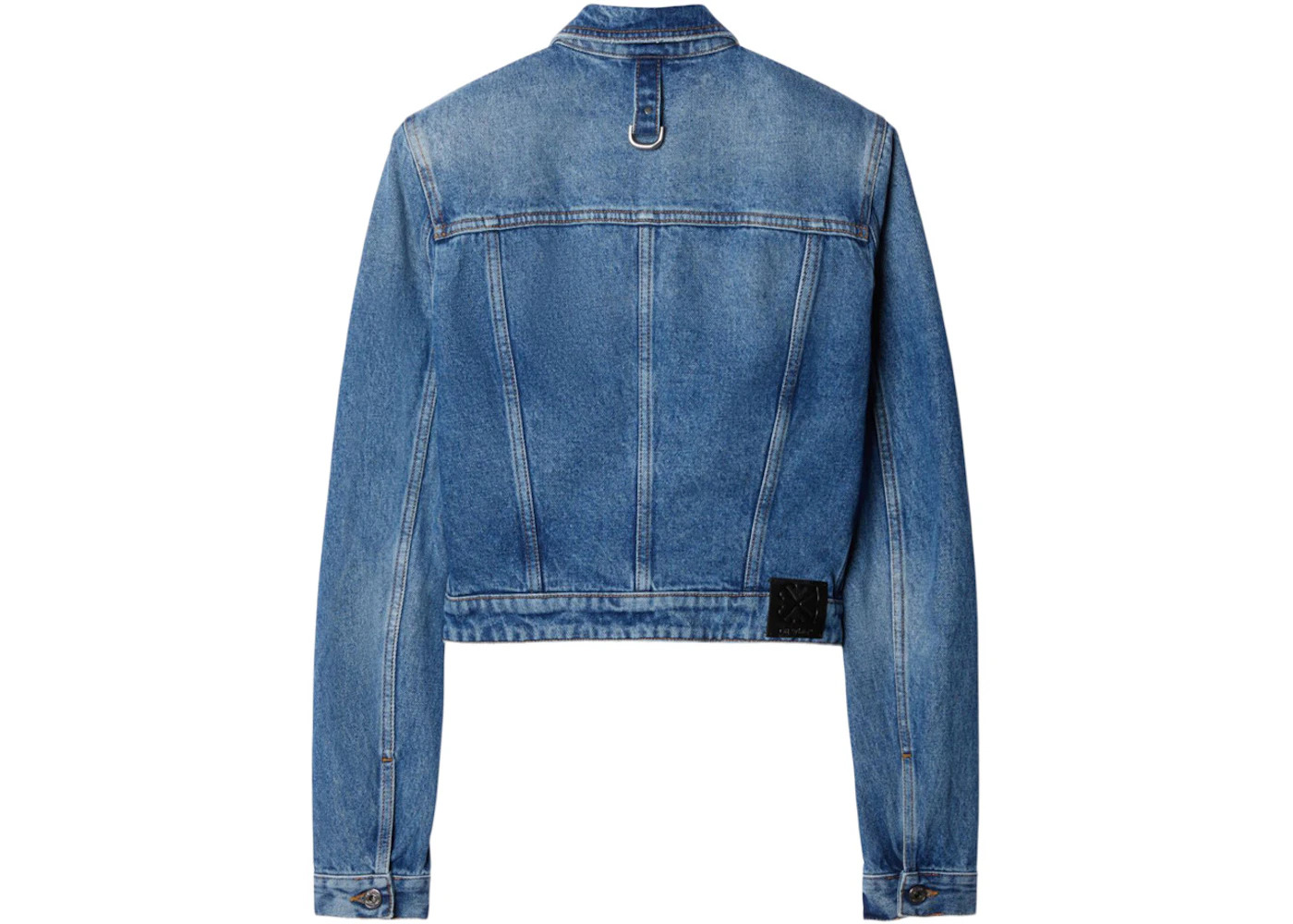 OFF-WHITE Belt-Detailed Denim Jacket Blue - 2