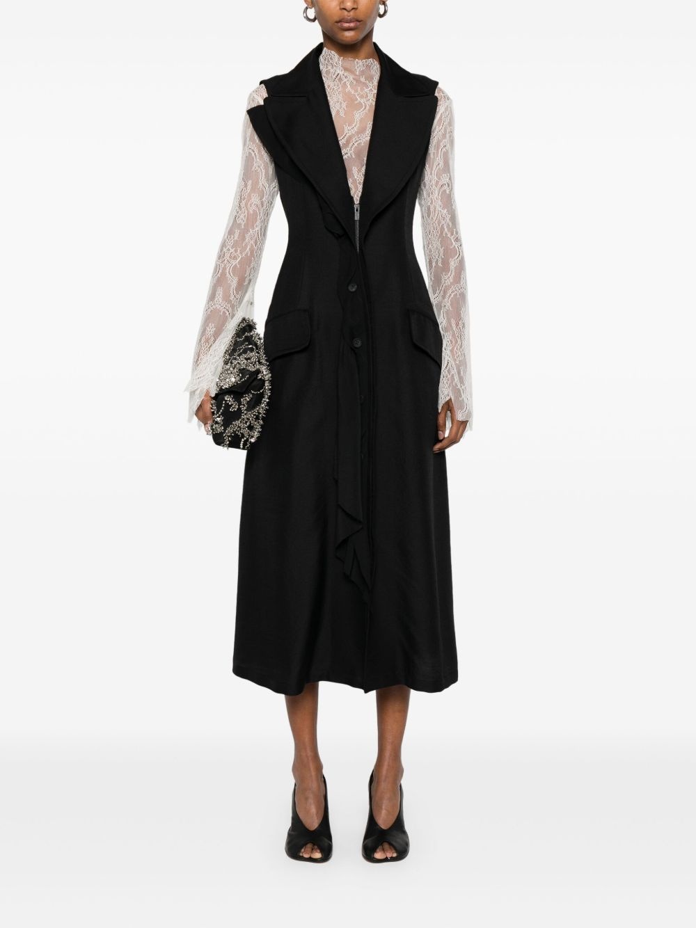 plunging V-neck midi dress - 2