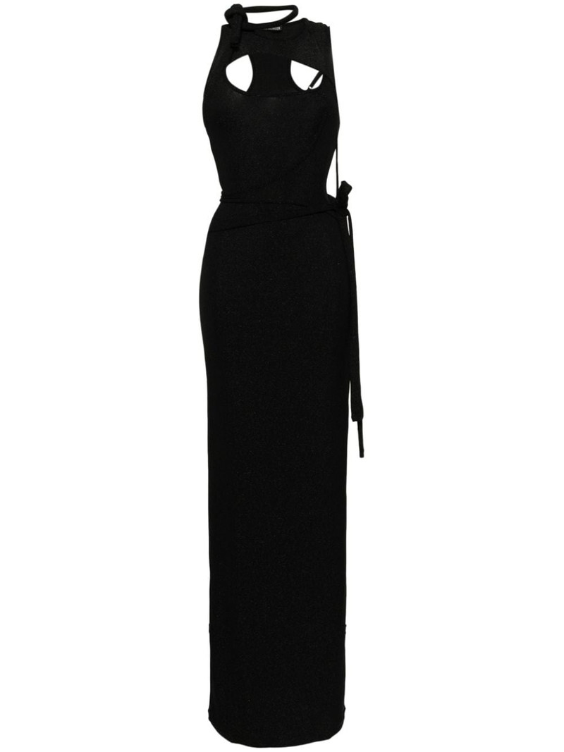 lace-up detailing dress 1