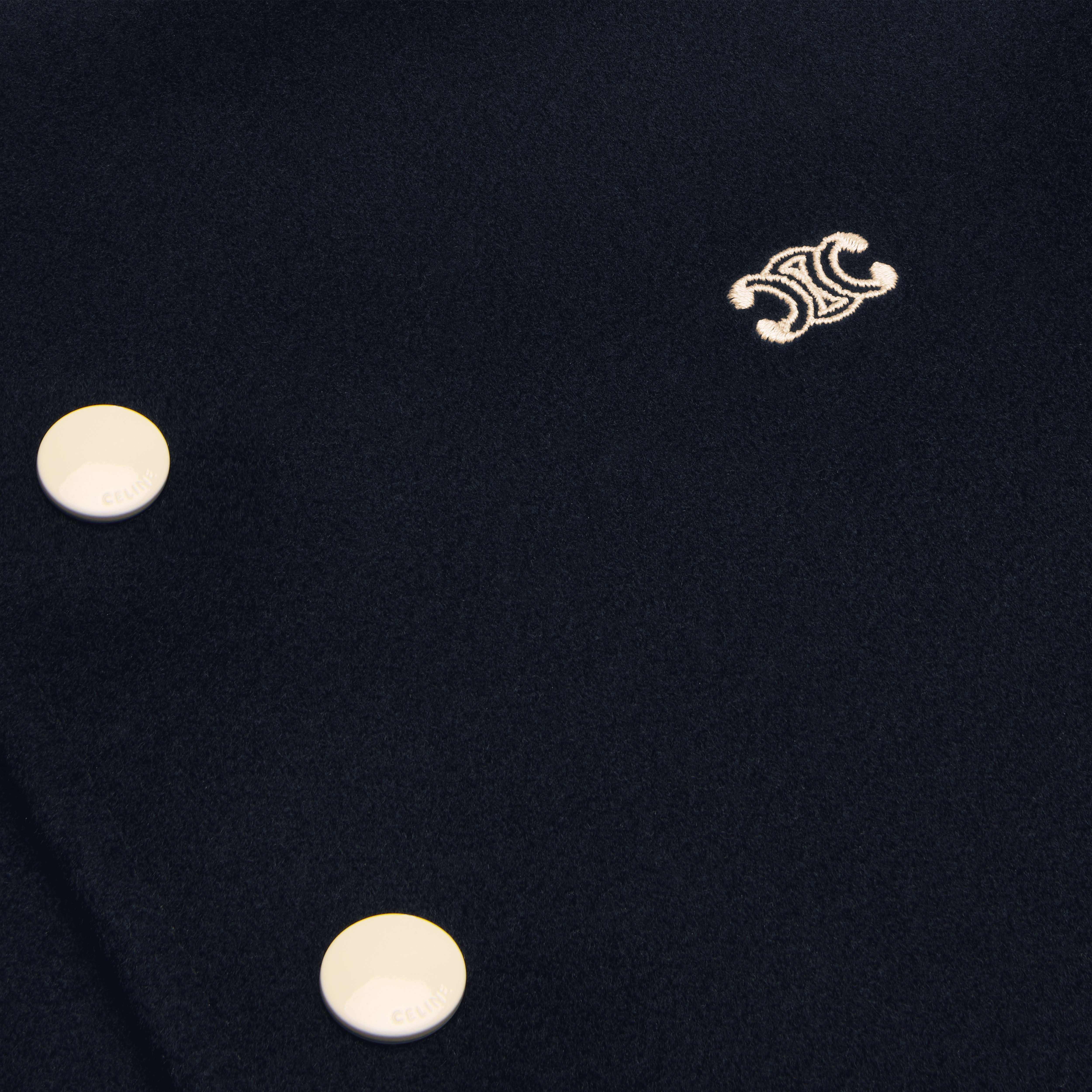 triomphe teddy jacket in wool cloth - 4