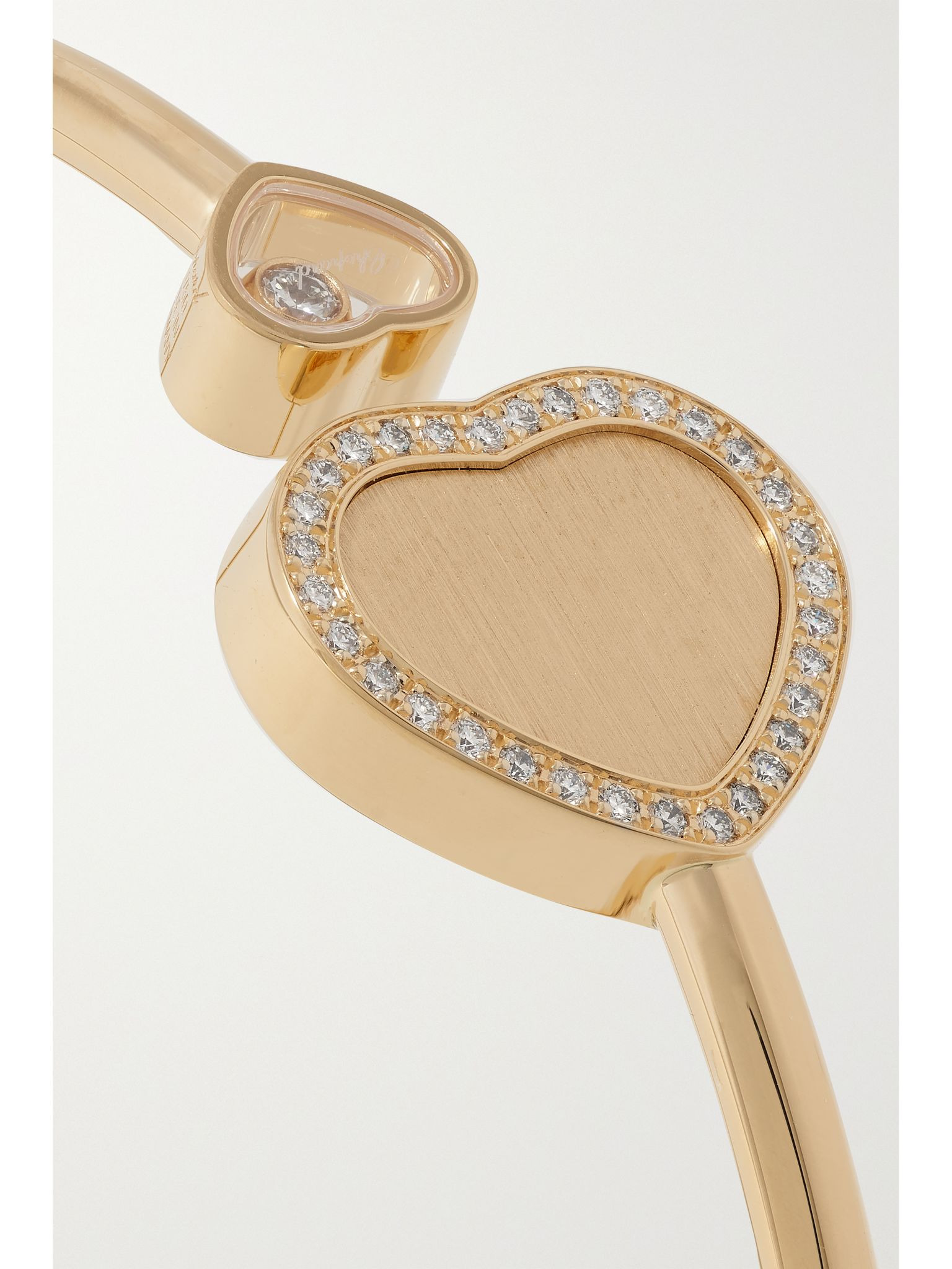 Happy Hearts 18-karat gold diamond cuff Gold - 4