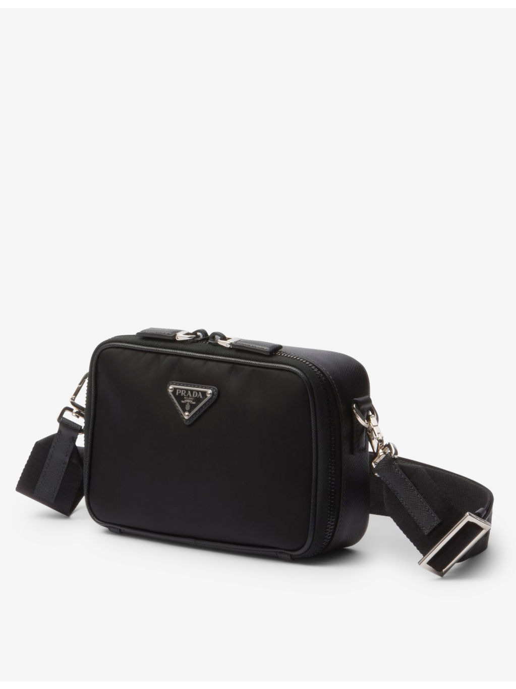 Brique leather and recycled-nylon shoulder bag - 3