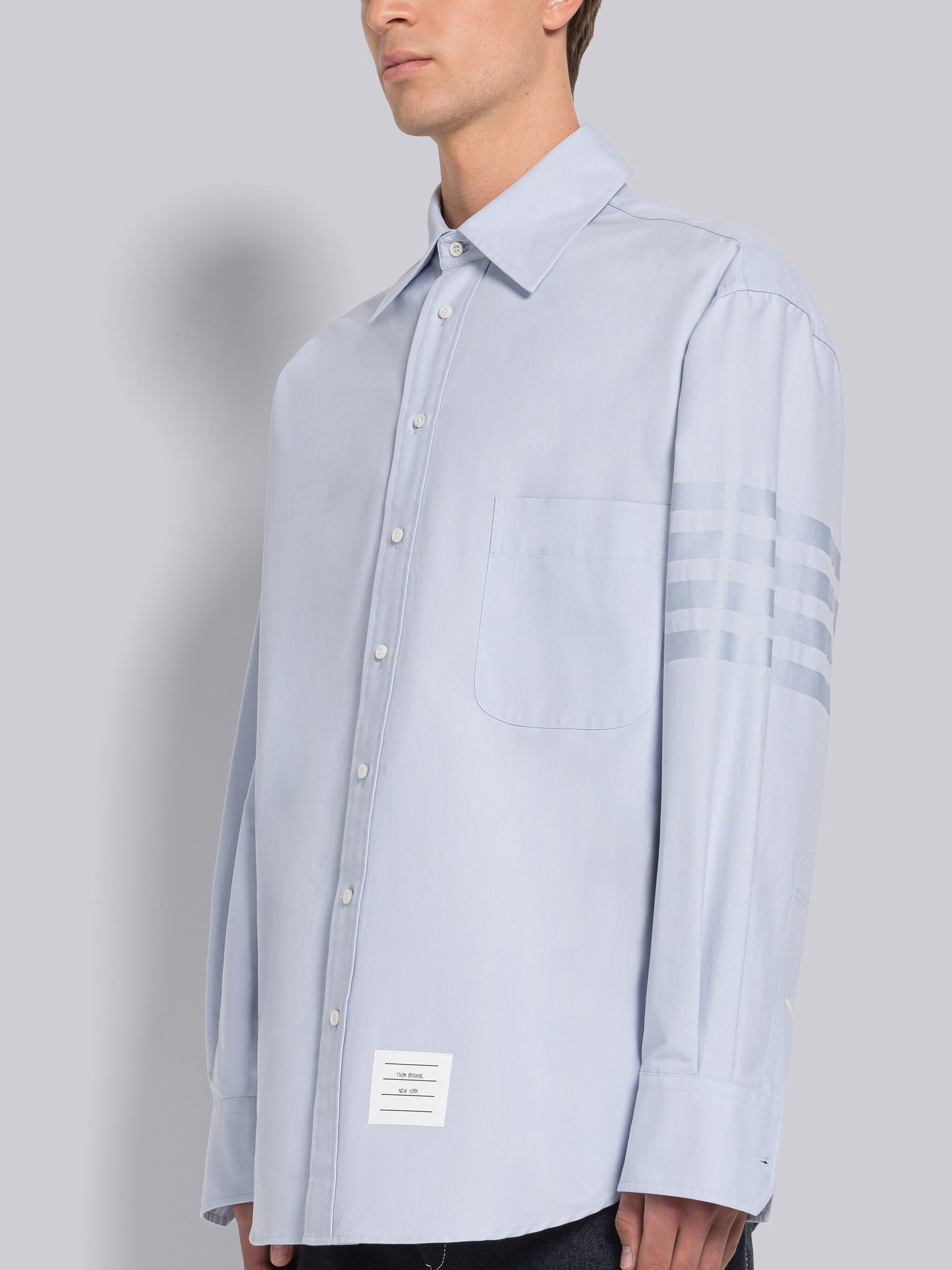 striped-detail long-sleeved shirt - 2