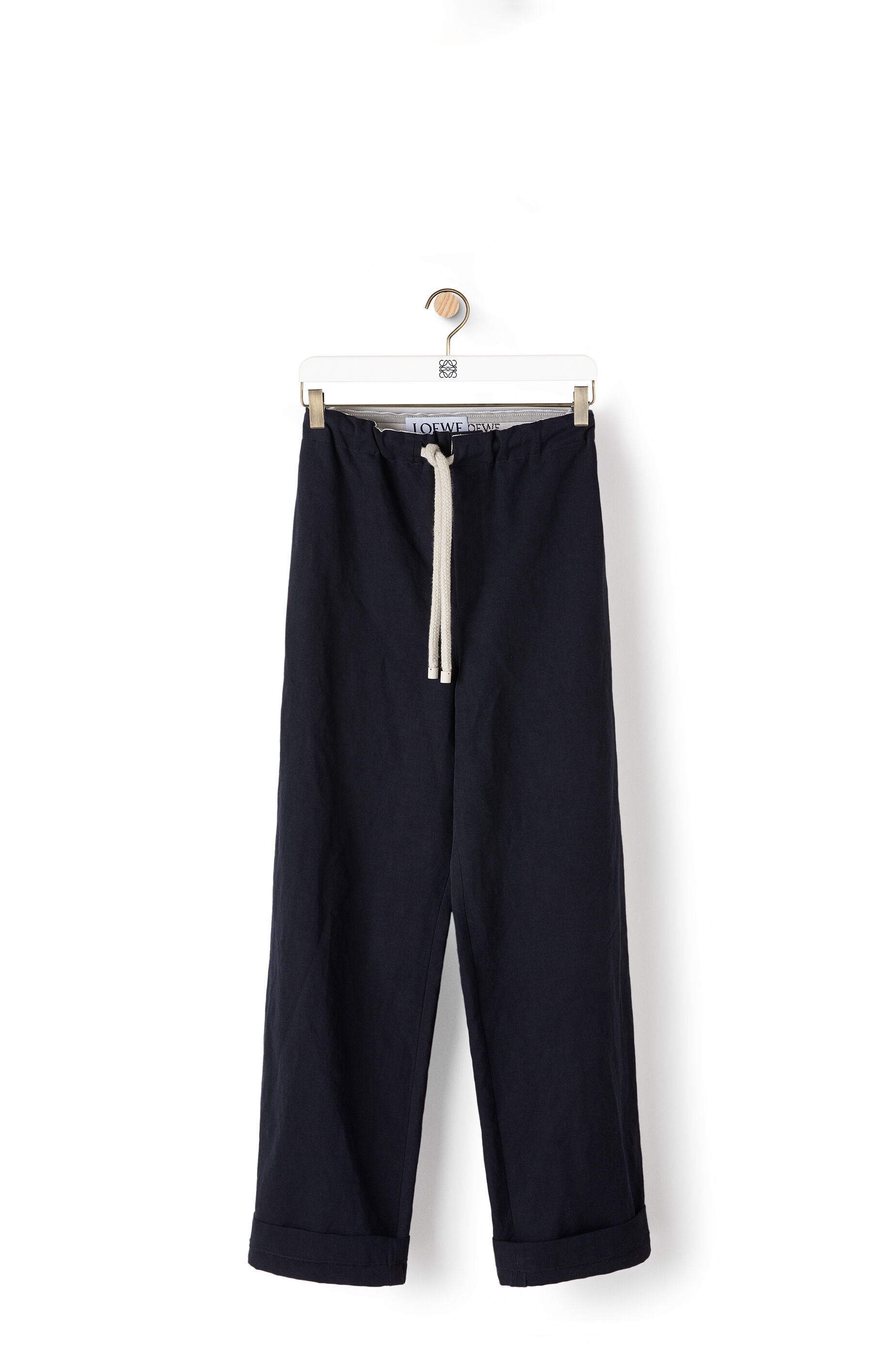 Drawstring trousers in cotton - 1