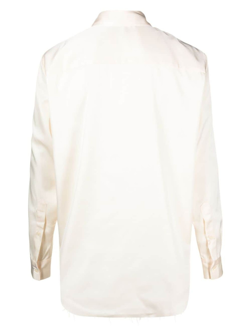 EDWARD CUMING ruffled frayed shirt outlook
