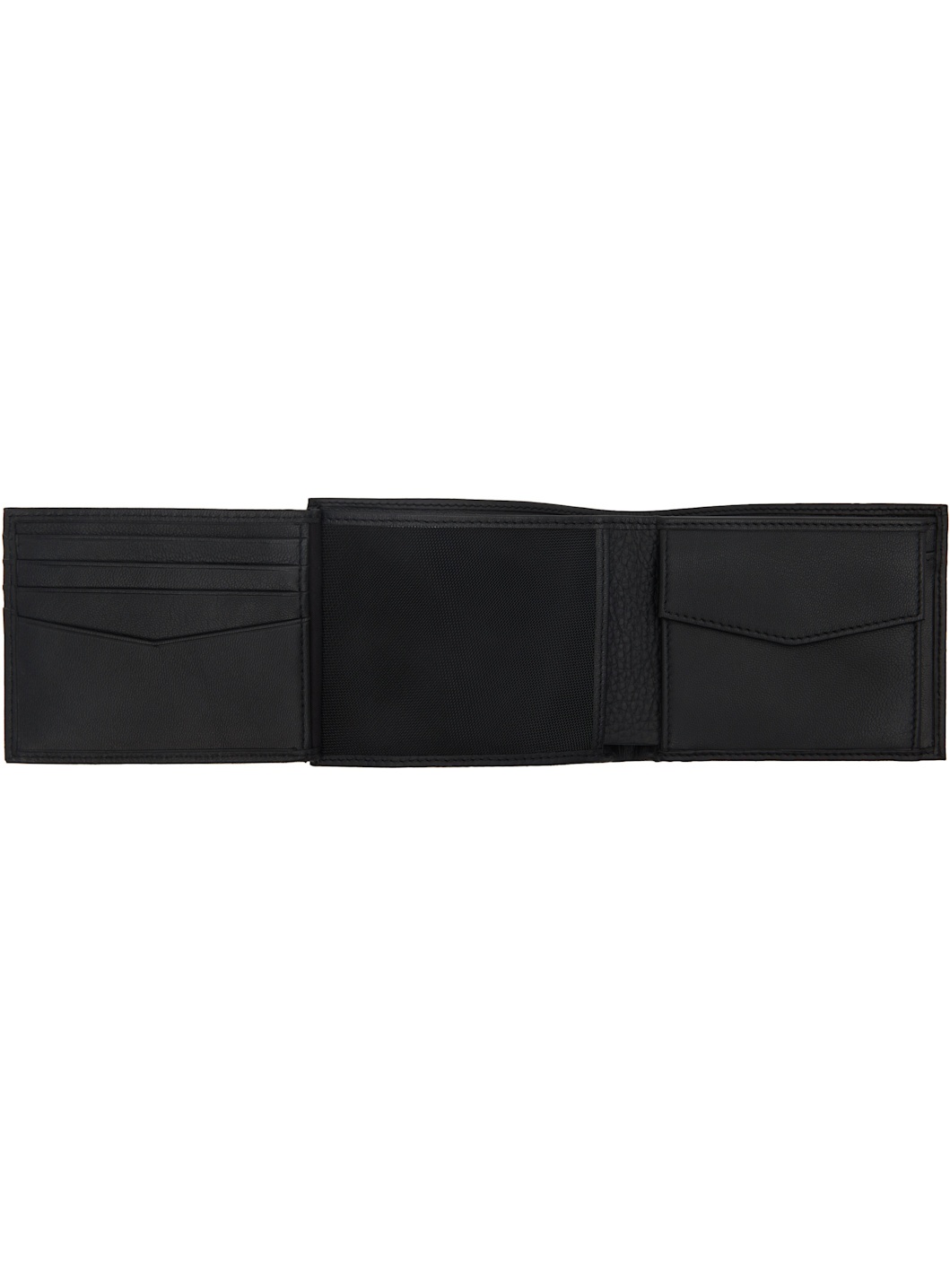 Black Folding Logo Lettering Wallet - 4