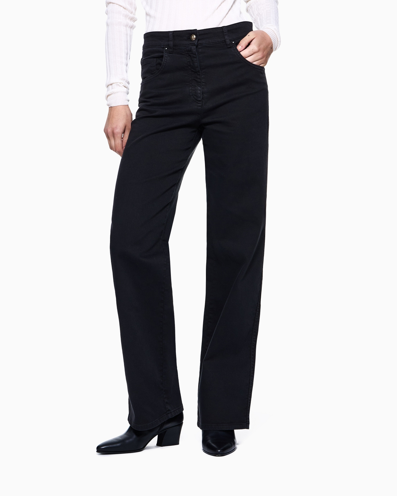 STRETCH-COTTON DENIM TROUSERS - 4