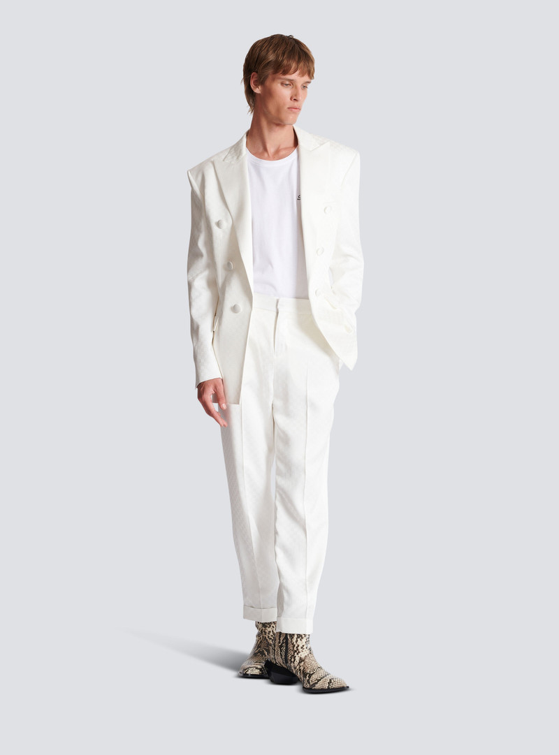 Balmain Monogram satin trousers outlook