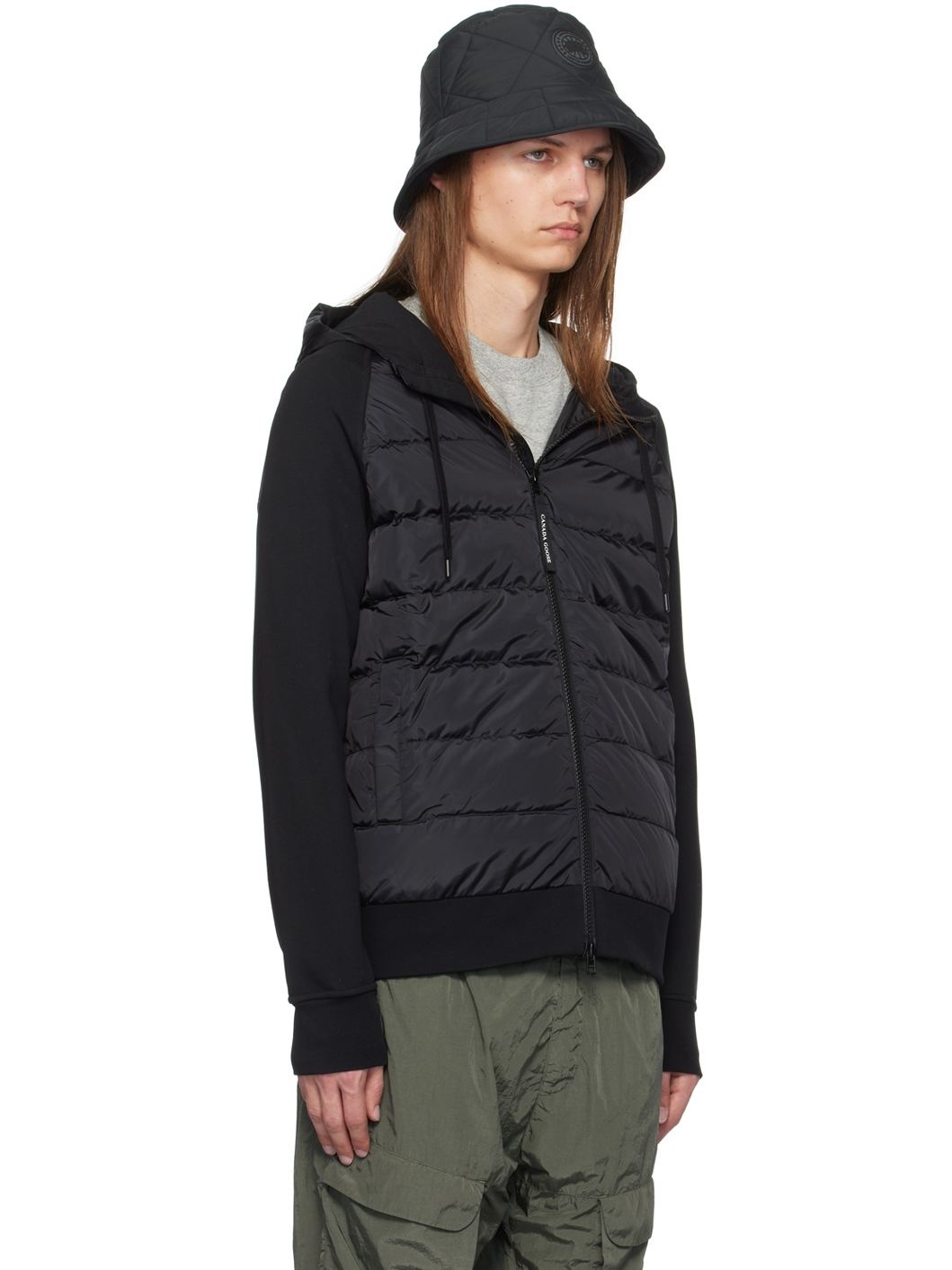 Black Hybridge Huron Zip Down Jacket - 2