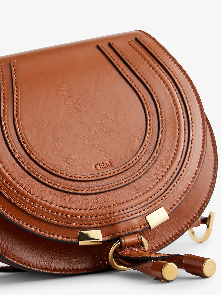 Marcie small leather saddle bag - 3