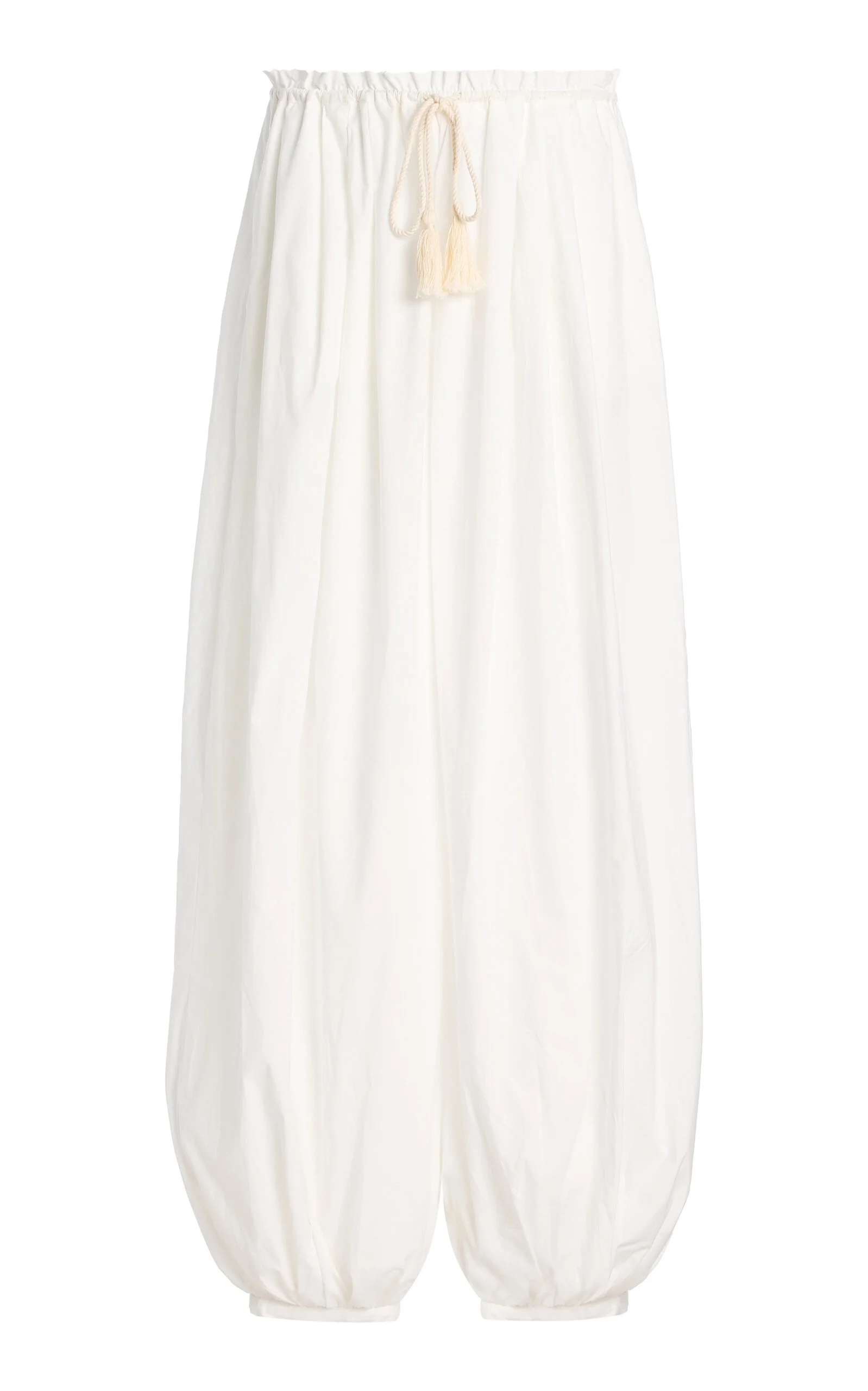 Bazaar Wide-Leg Cotton Pants white - 1