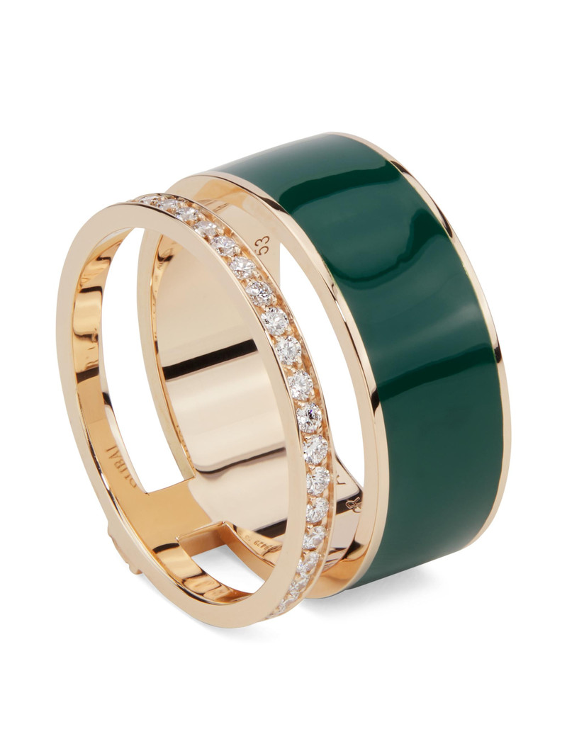 Women's Berbere Chromatic 18K Rose Gold, Laquer & 0.34 TCW Diamond Ring - Pink Gold 4