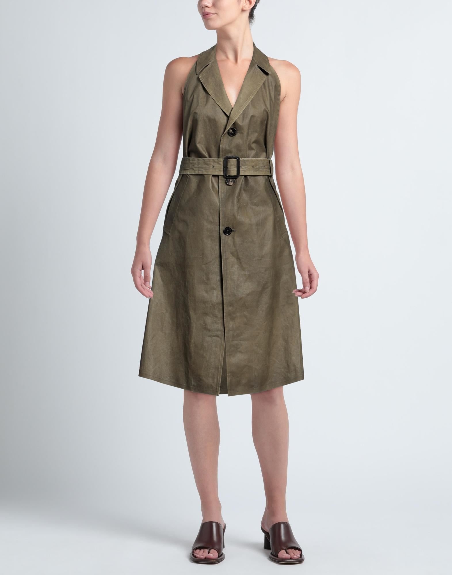 Military green Women's Midi Dress - 3