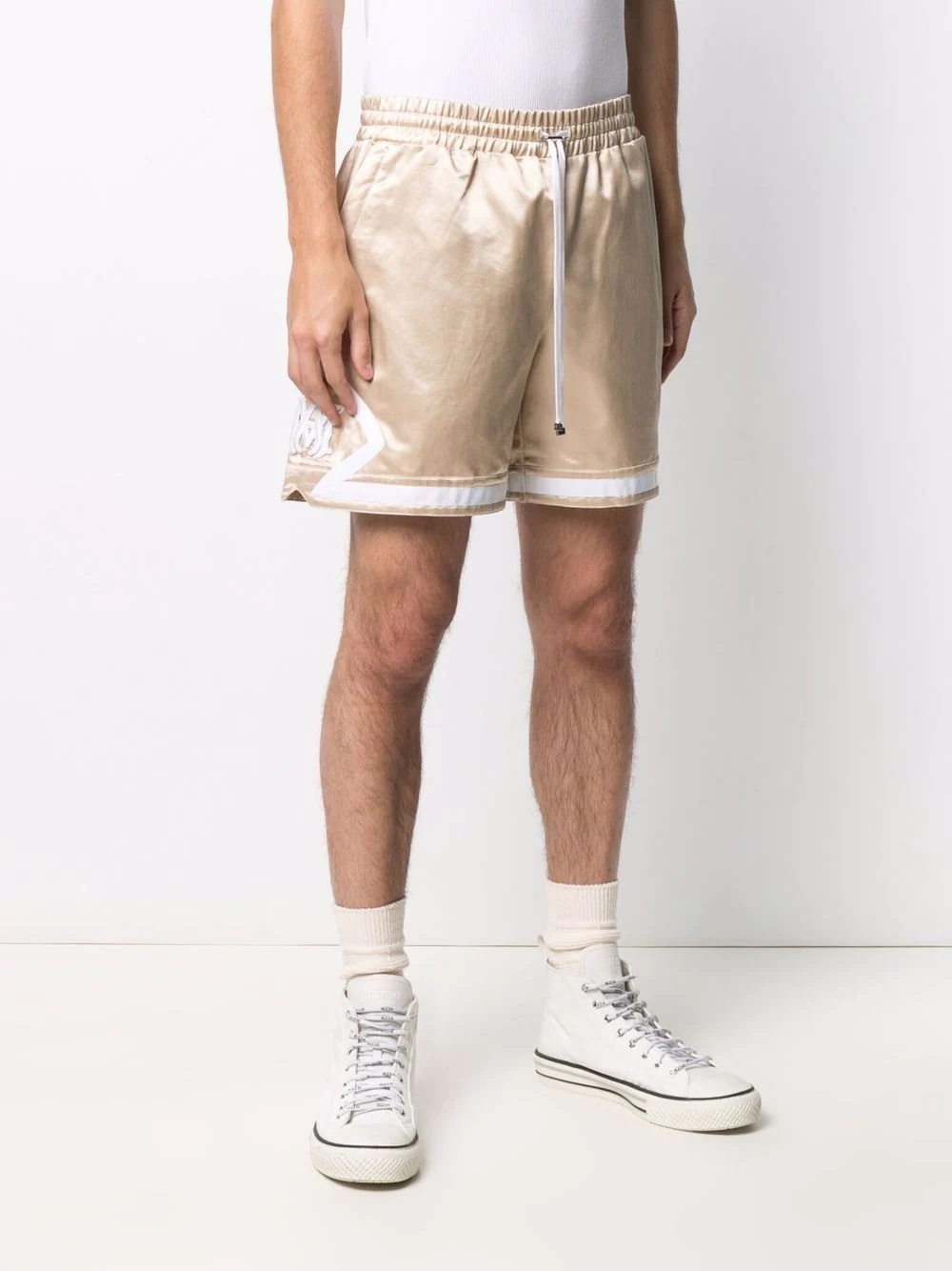 logo patch track shorts - 3