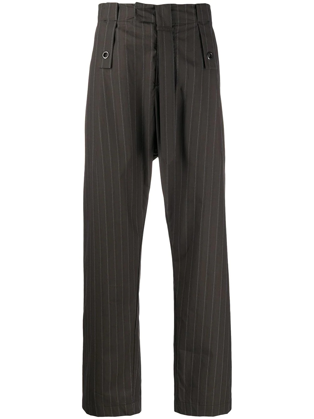 striped straight-leg trousers - 1