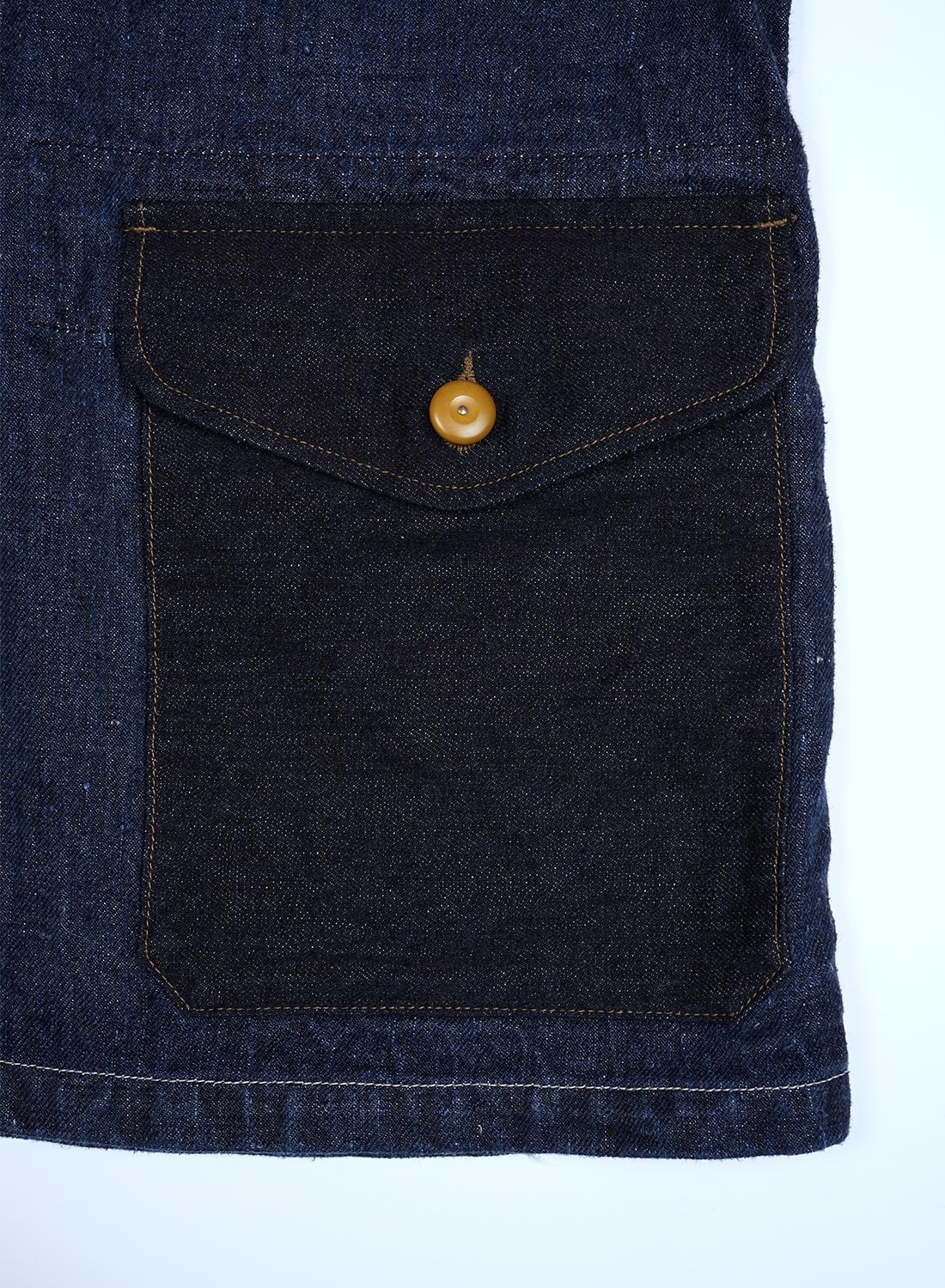 US Army Denim Jacket Hemp Denim in Indigo - 6