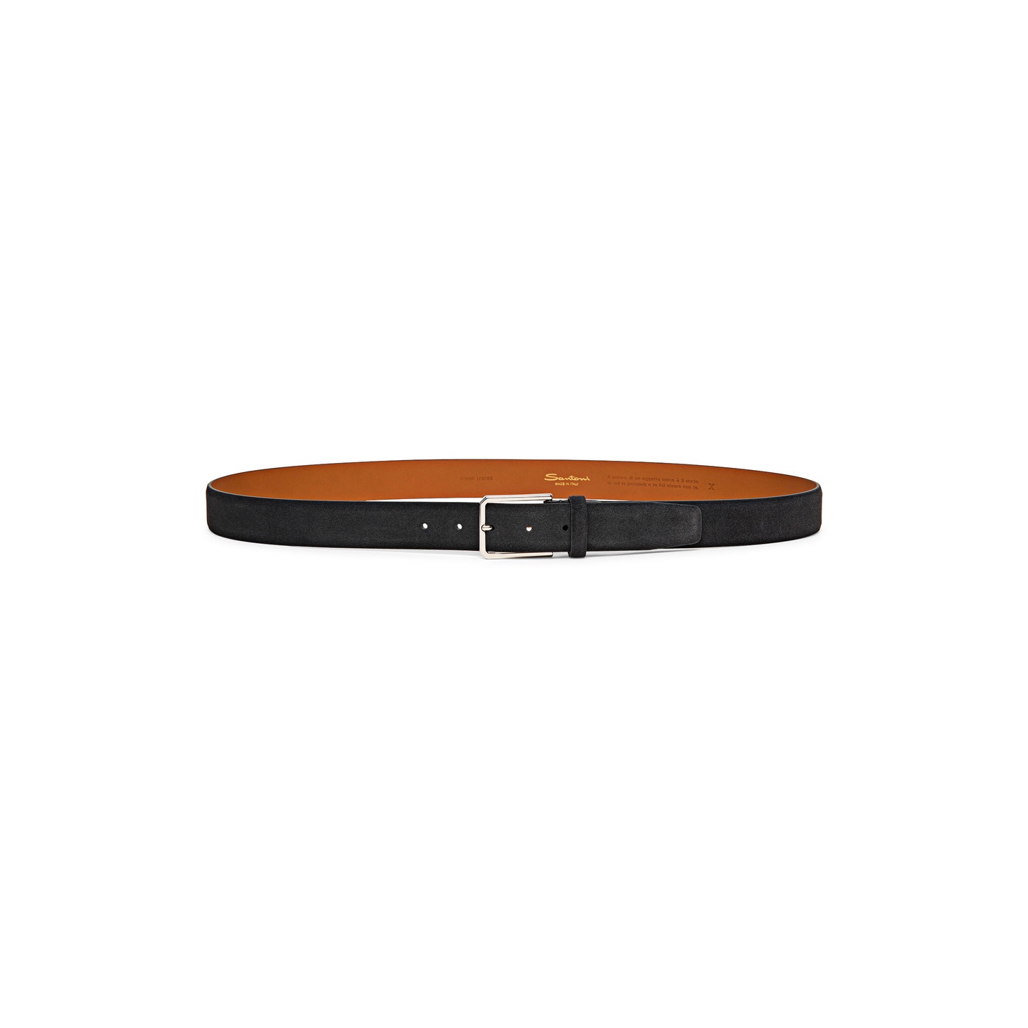 Men’s grey suede adjustable belt - 3
