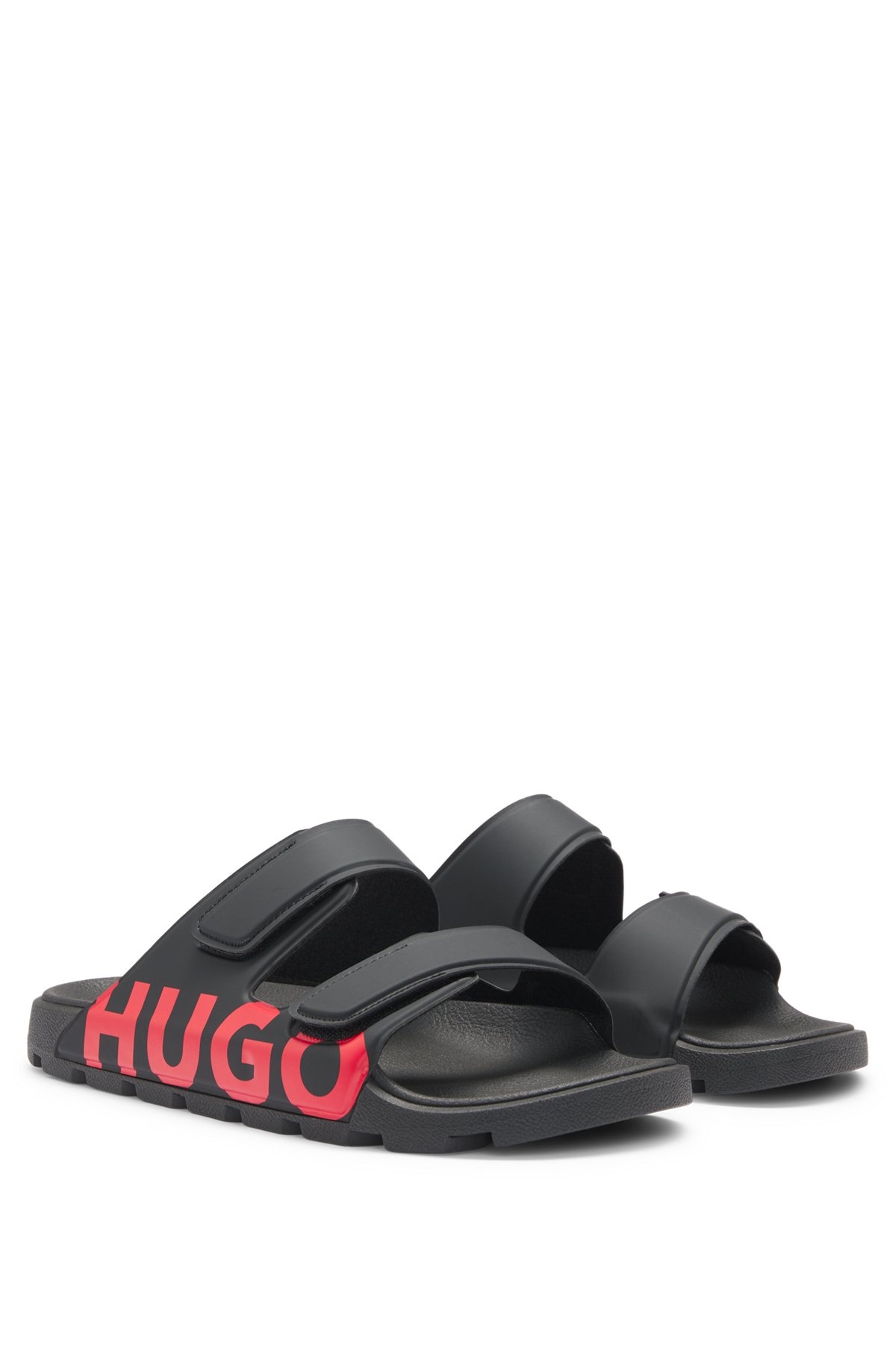 LOGO SANDALS WITH DOUBLE TOUCH-CLOSURE STRAPS - 2