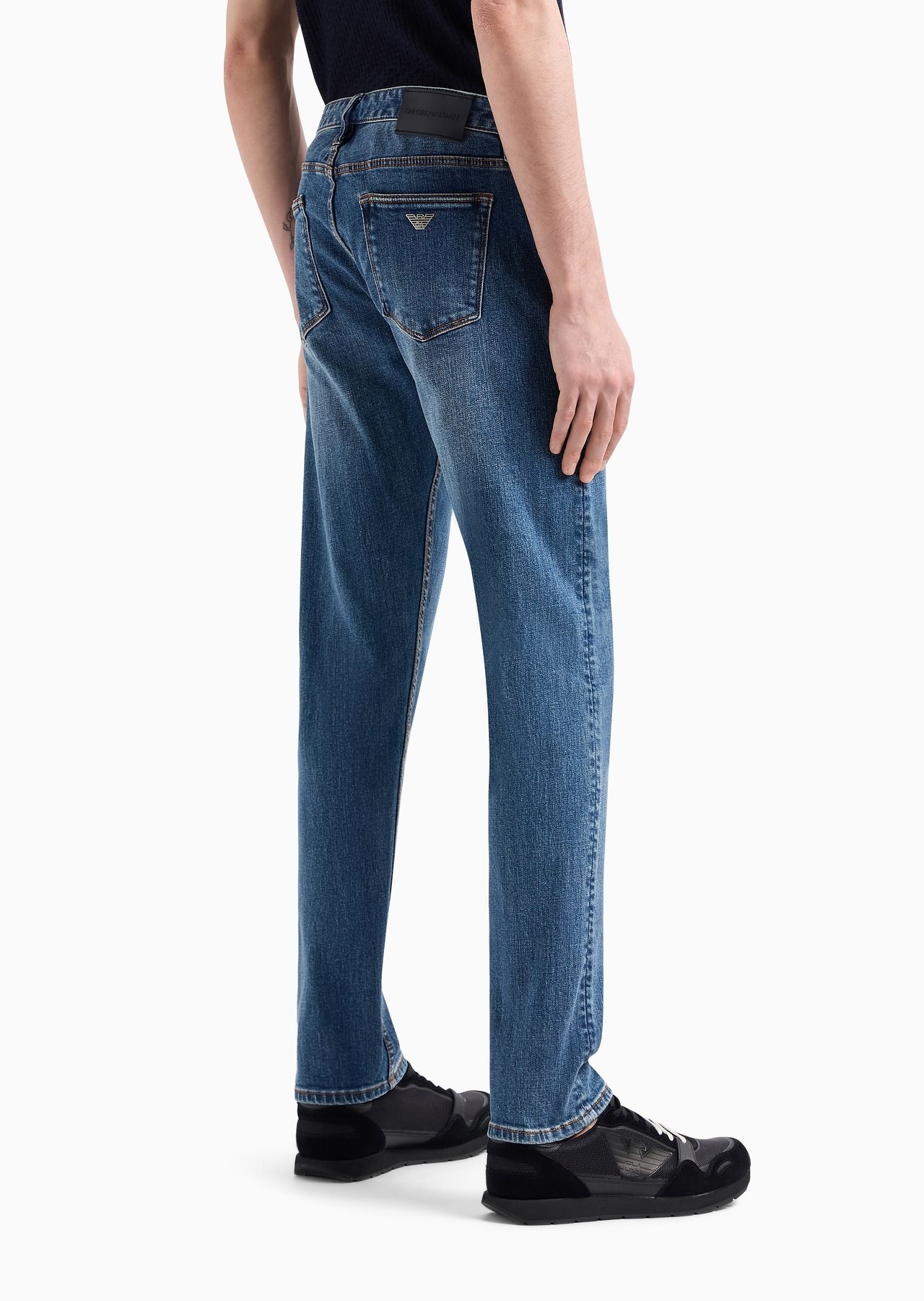 J75 Slim-fit, washed stretch-denim jeans - 3