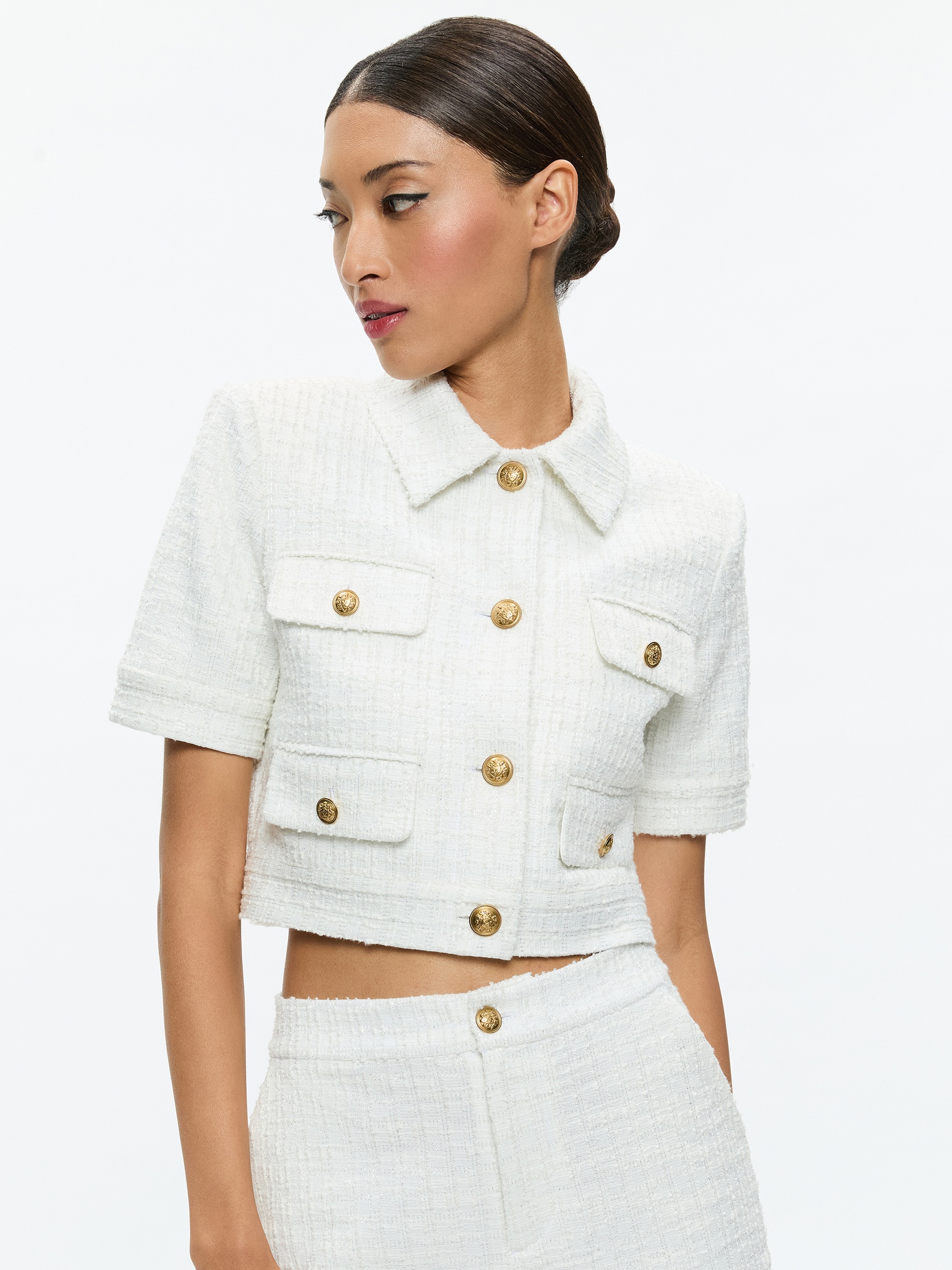 ELLE SHORT SLEEVE PATCH POCKET JACKET - 2