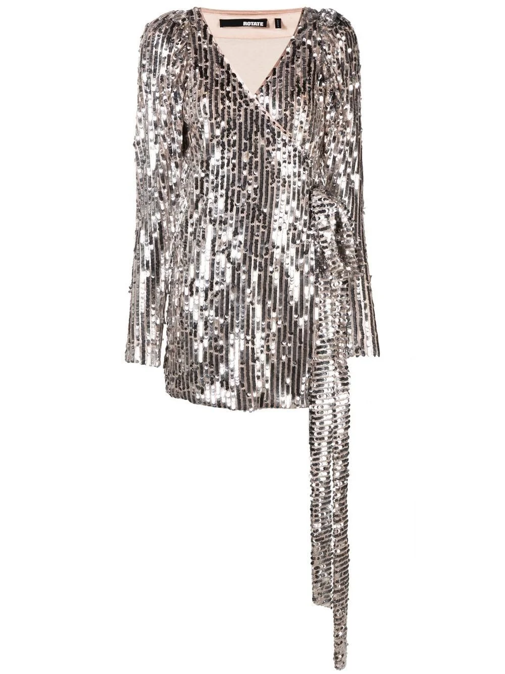 sequin-embellished V-neck dress - 1