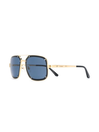 Cartier Santos de Cartier square-frame sunglasses outlook