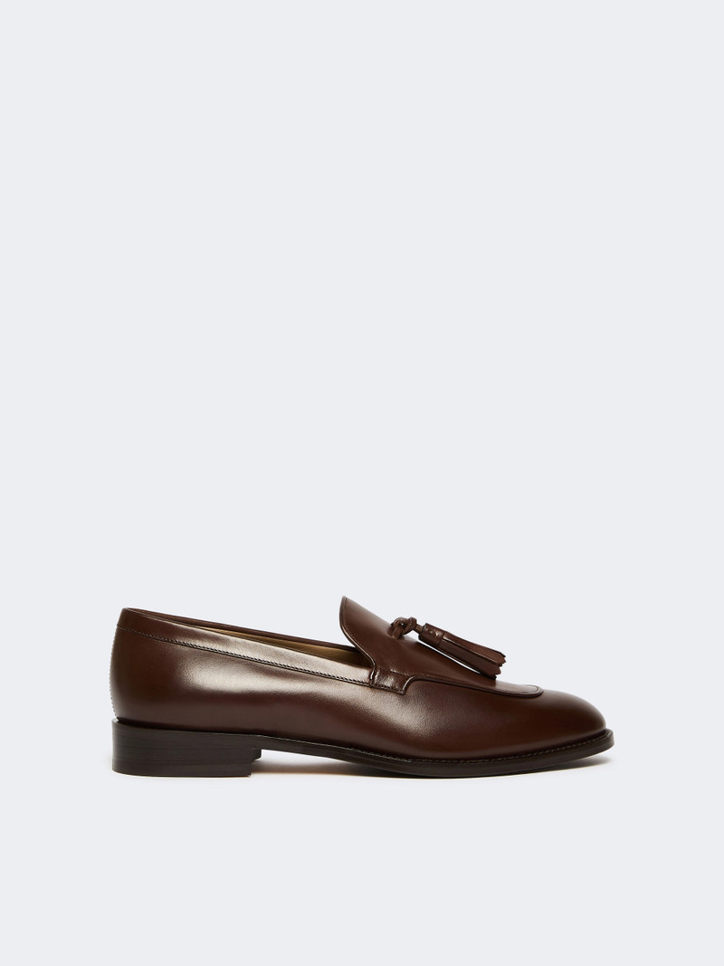 SULTANO Tasselled leather loafers - COCOA 1