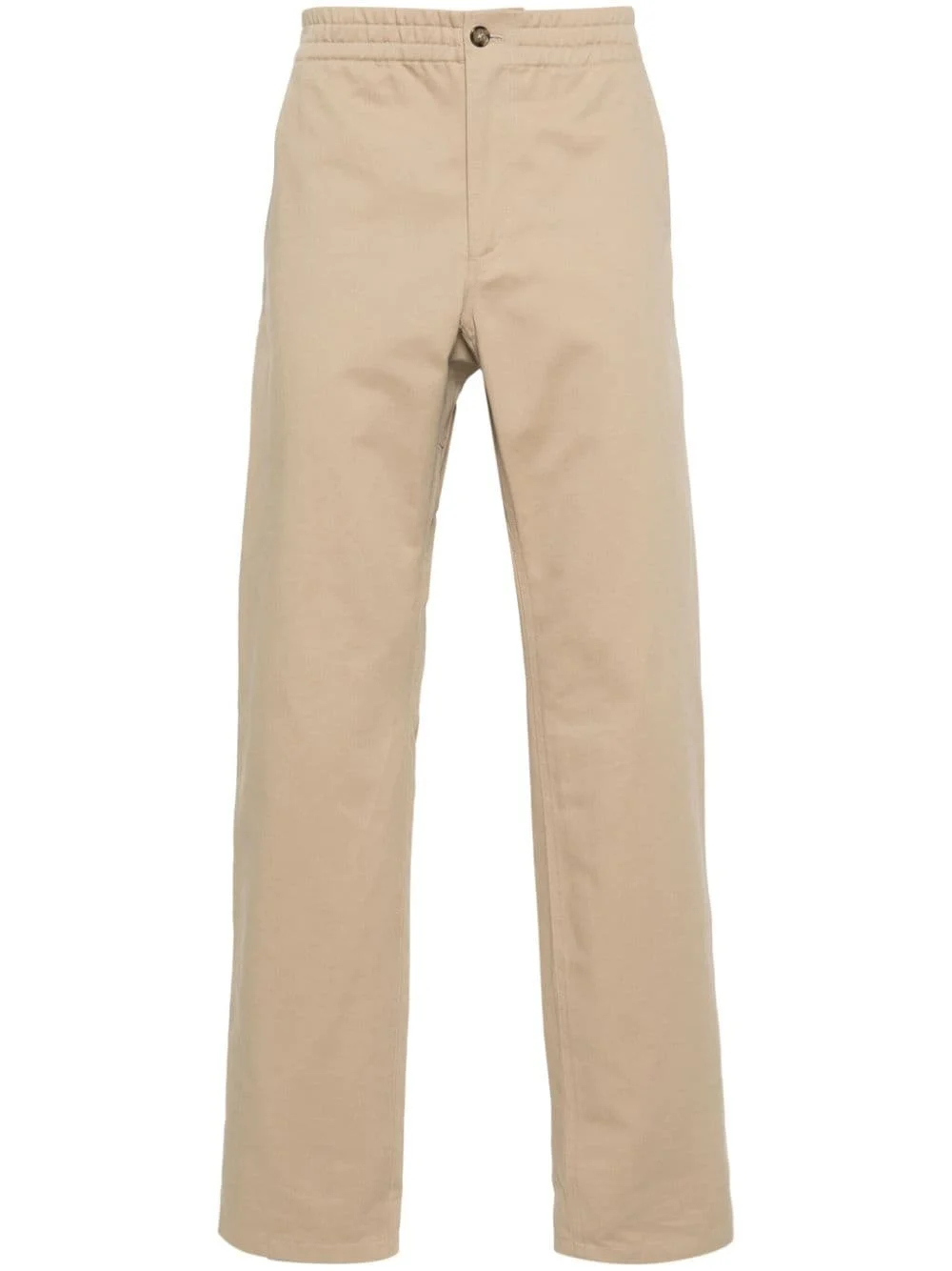 straight-leg cotton trousers - 1
