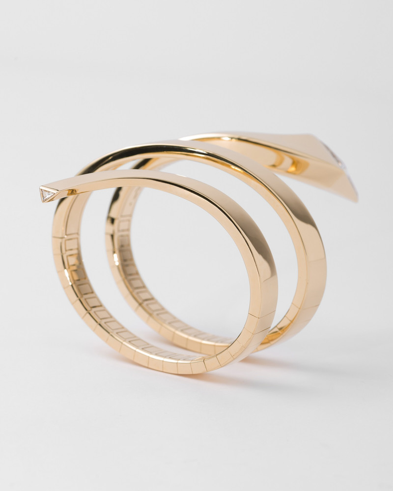 Eternal Gold snake bracelet in yellow gold and laboratory-grown diamonds 5