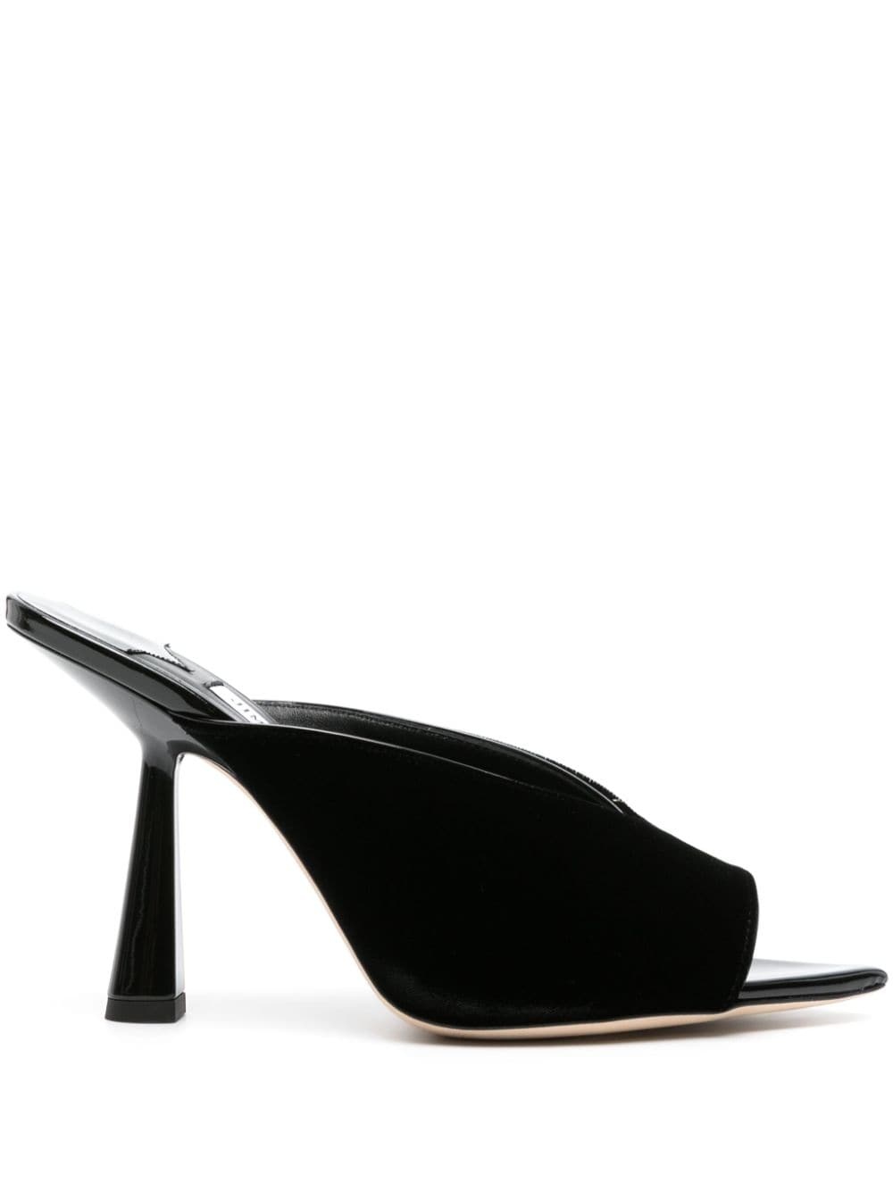 Maryanne 100mm velvet mules - 1