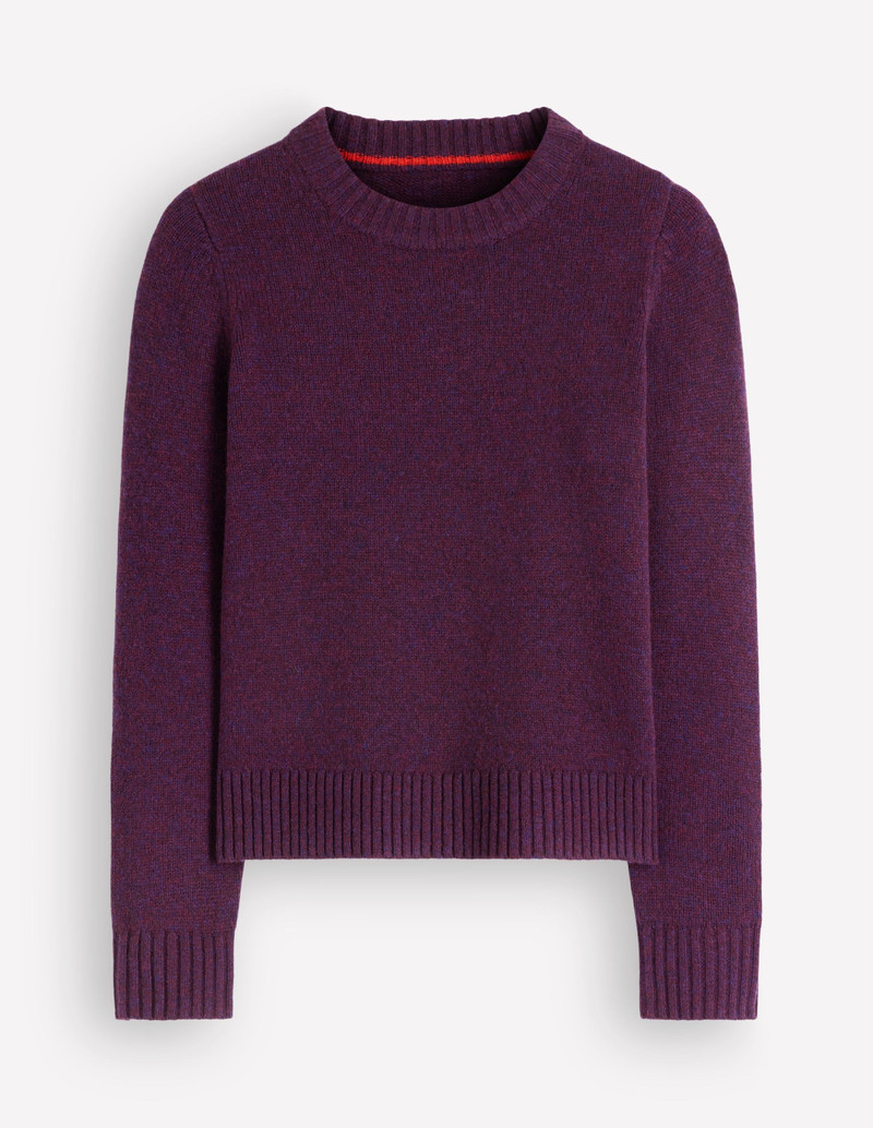 Marta Merino Wool Crew Sweater-Potent Purple - 1