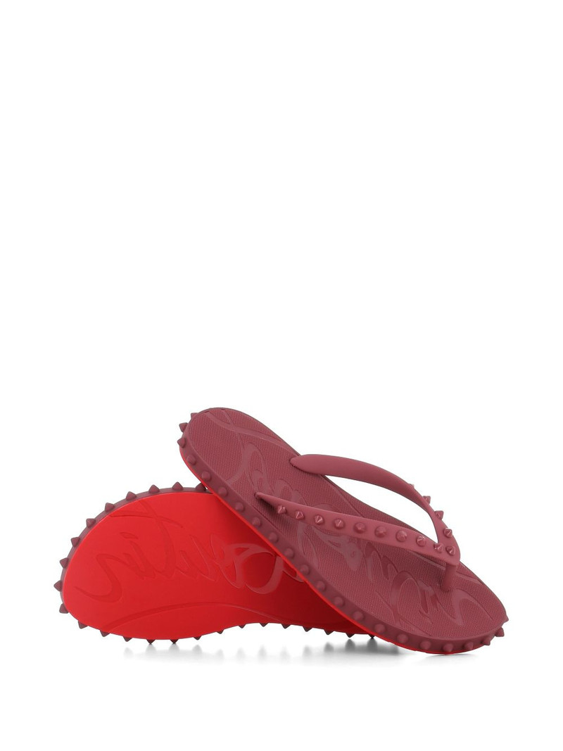 Super Loubi spike-embellished flip-flops 5