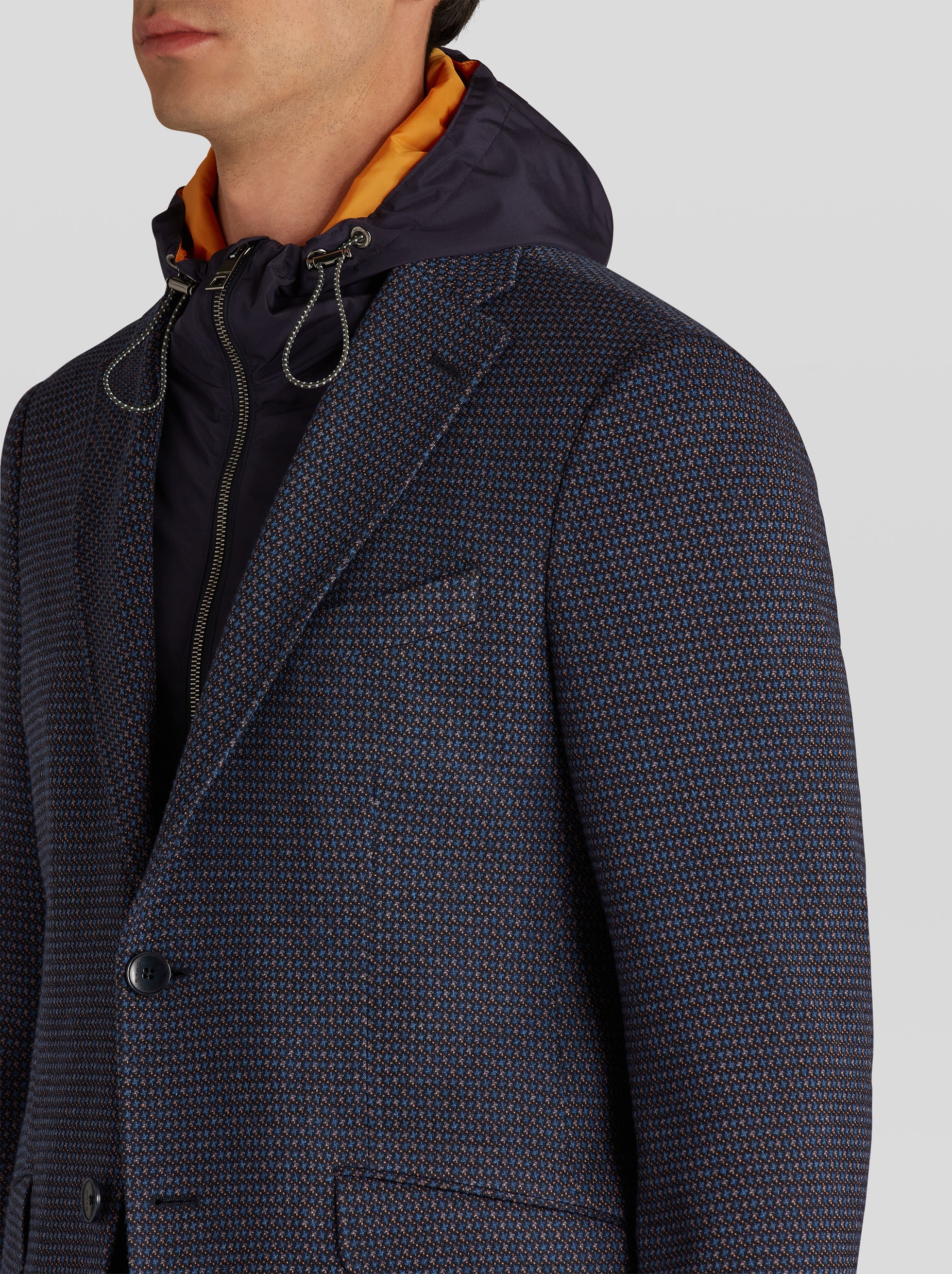 JERSEY JACKET WITH MICRO GEOMETRIC PATTERNS AND DICKEY - 2