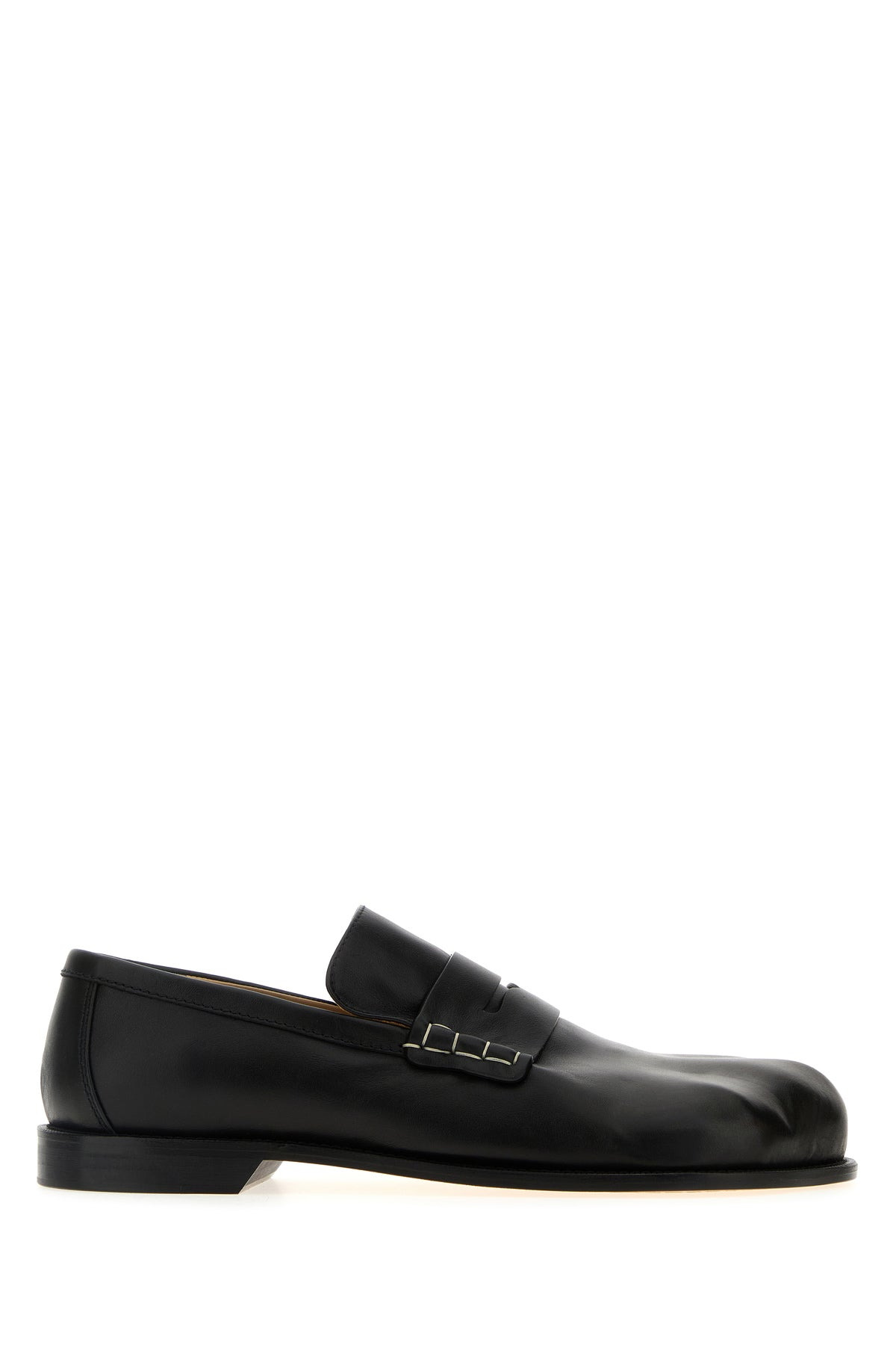 Black leather Paw loafers - 1