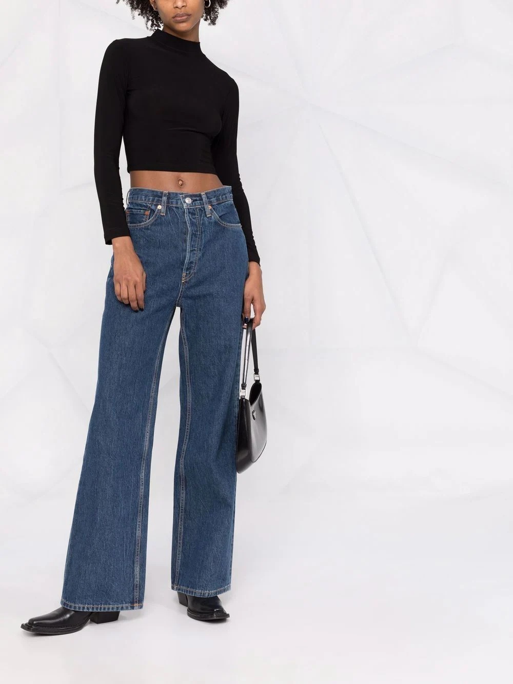 high-waisted bootcut jeans - 2