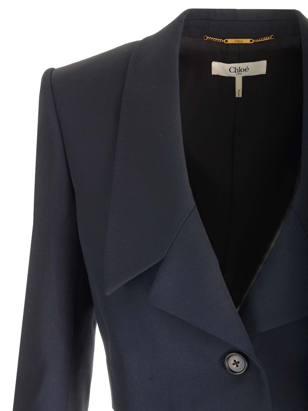 Cropped Spencer Blazer Jackets Blue - 4