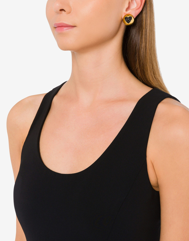 GOLD HEART BUTTONS CLIP-ON EARRINGS 4