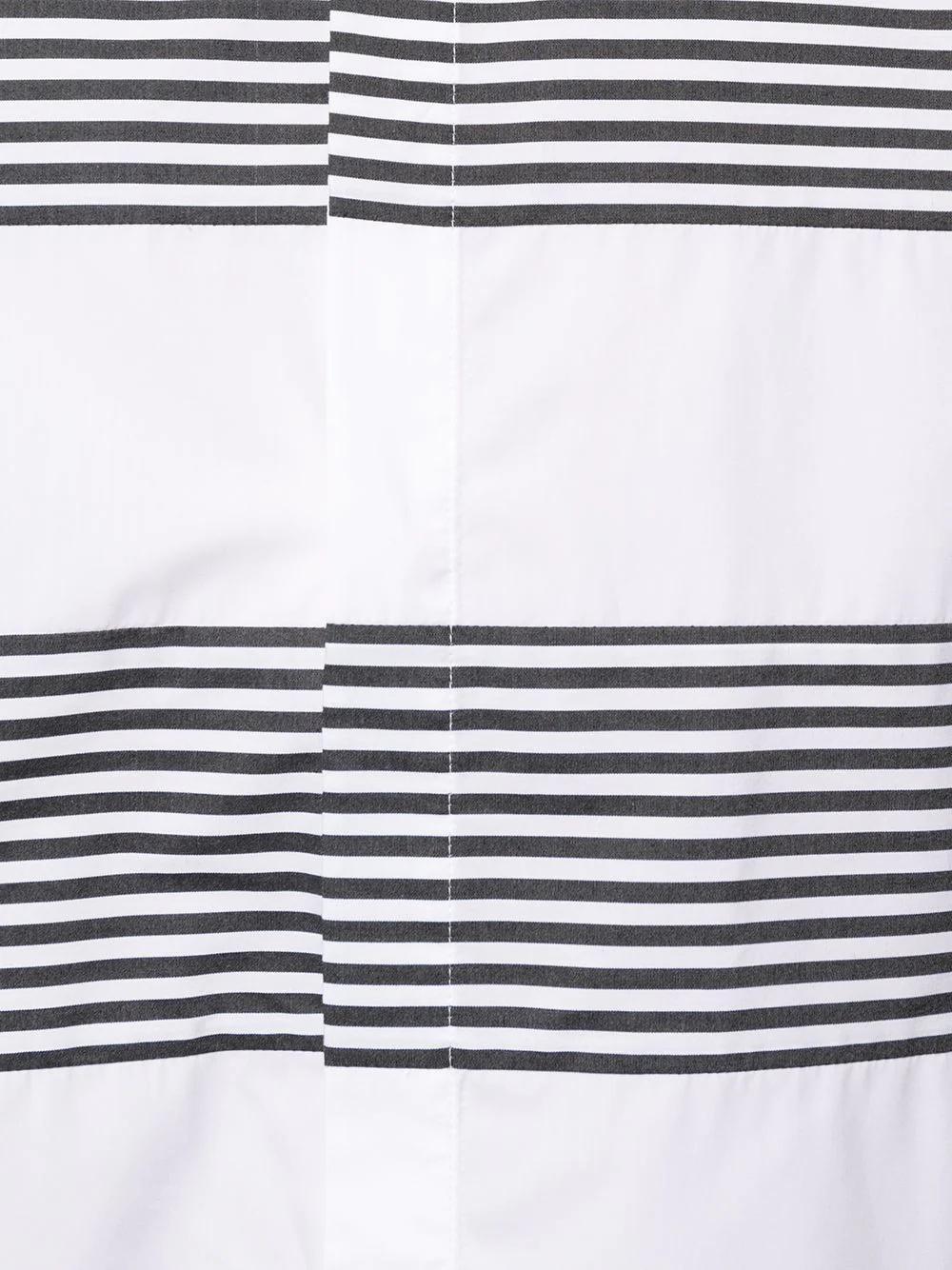 stripe-panelled cotton shirt - 5