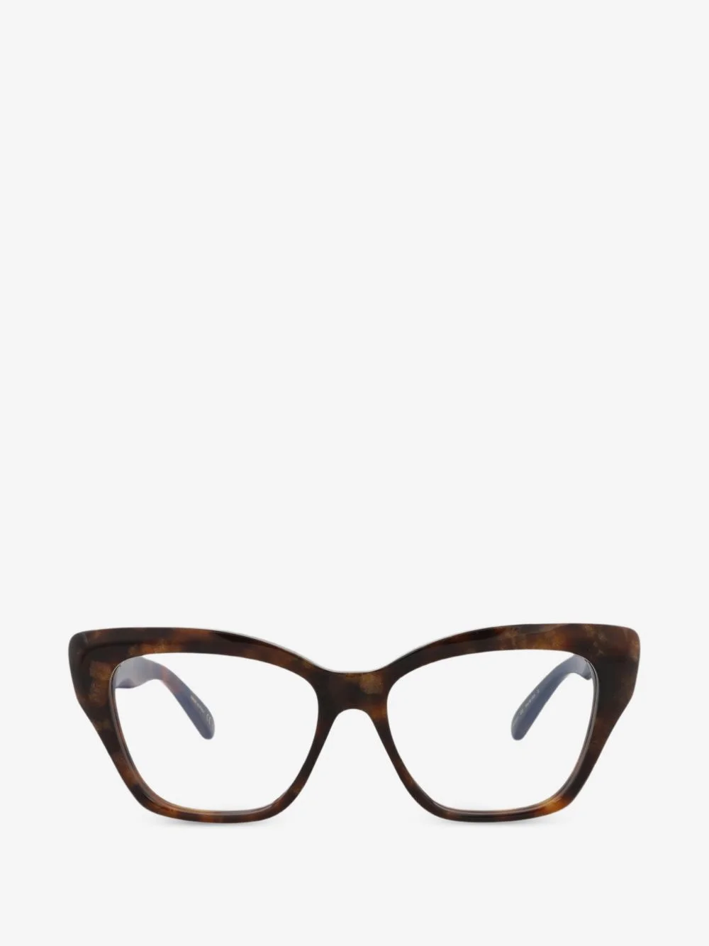tortoiseshell-effect cat-eye glasses - 1