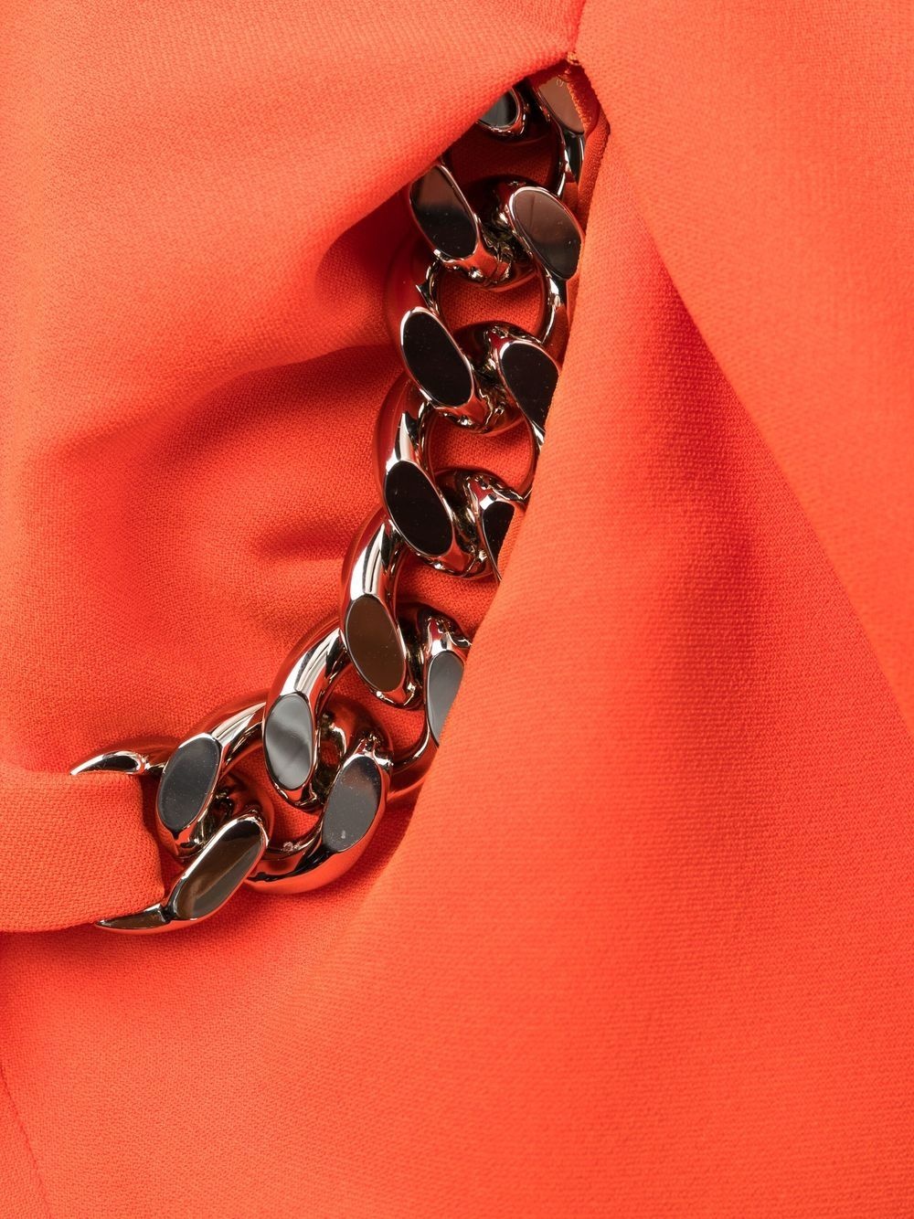 chain-detail draped mini dress - 6