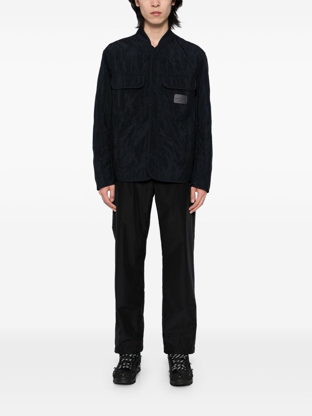 logo-patch padded jacket - 2