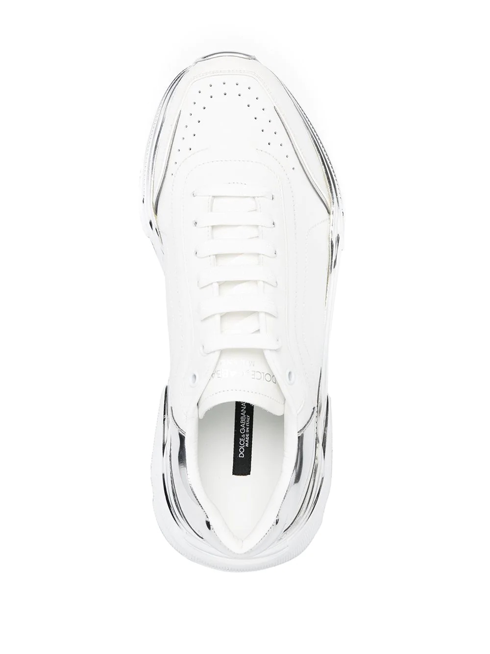 metallic-panel sneakers - 4