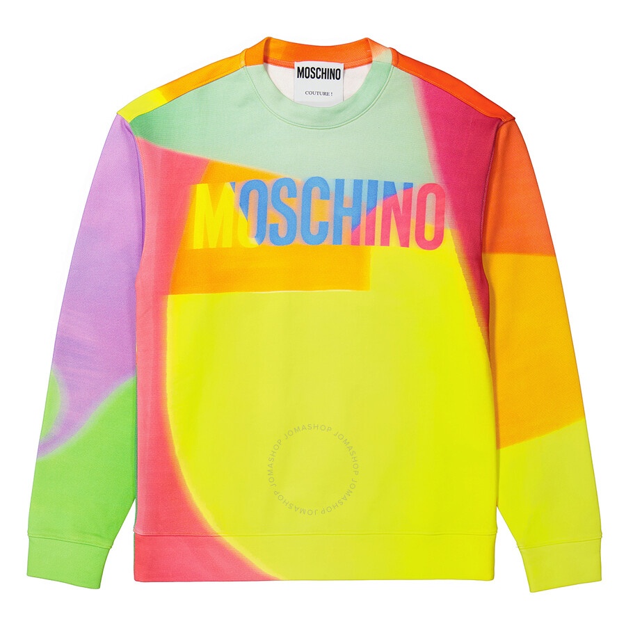 Moschino Projection Print Logo Colorblock Sweatshirt - 1