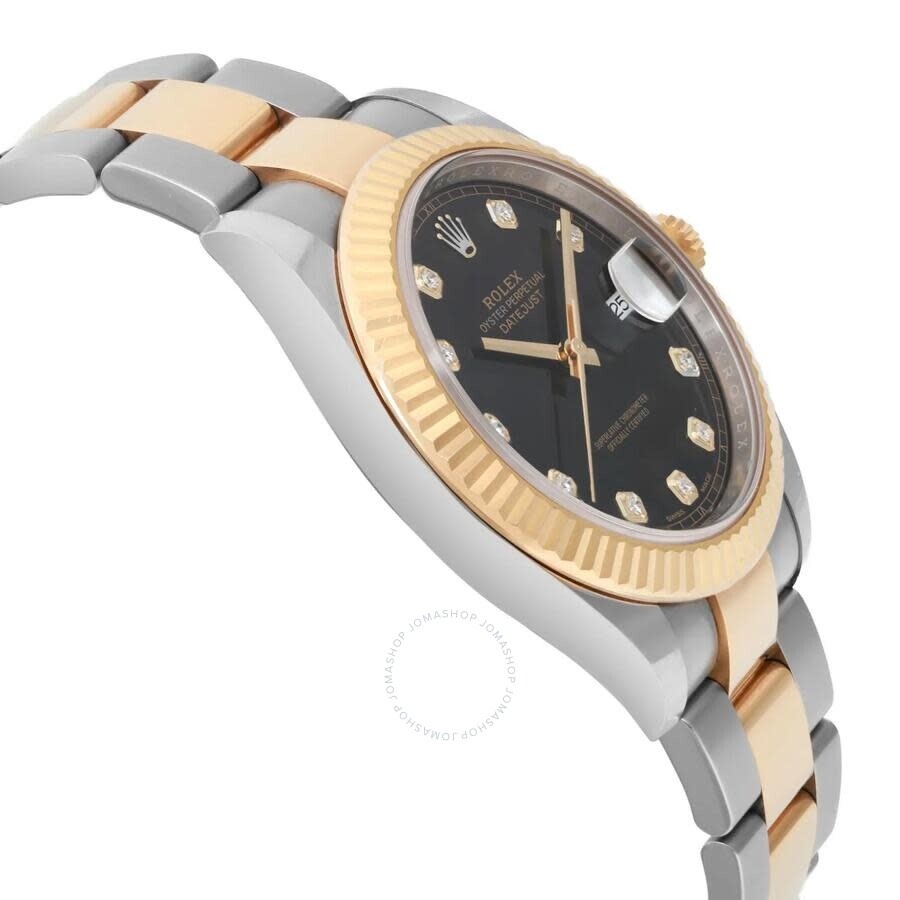 Pre-owned Rolex Datejust Automatic Chronometer Diamond Black Dial Men's Watch 126333 BKDO - 4