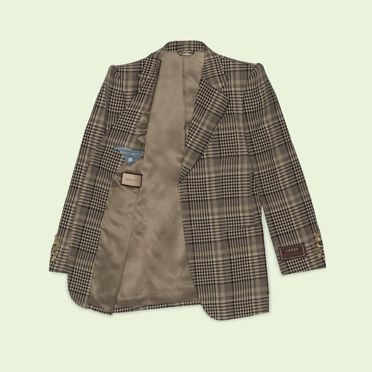 Check wool linen pant - 9
