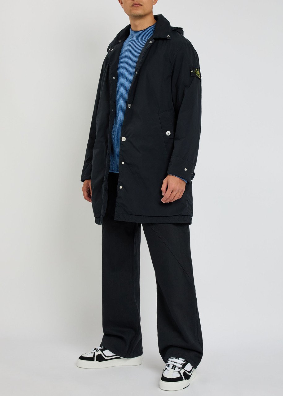 Stone Island Logo Hooded Shell Coat - 4