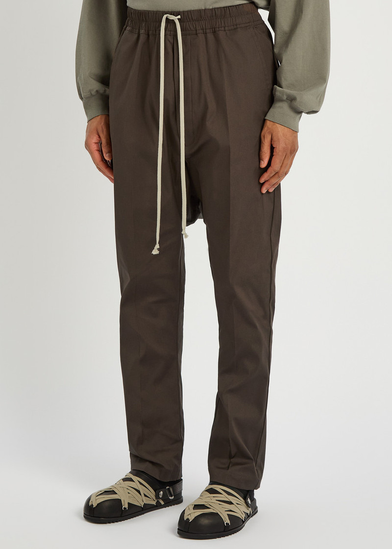 Rick Owens Rick Owens Tapered-leg Stretch-cotton Poplin Trousers outlook